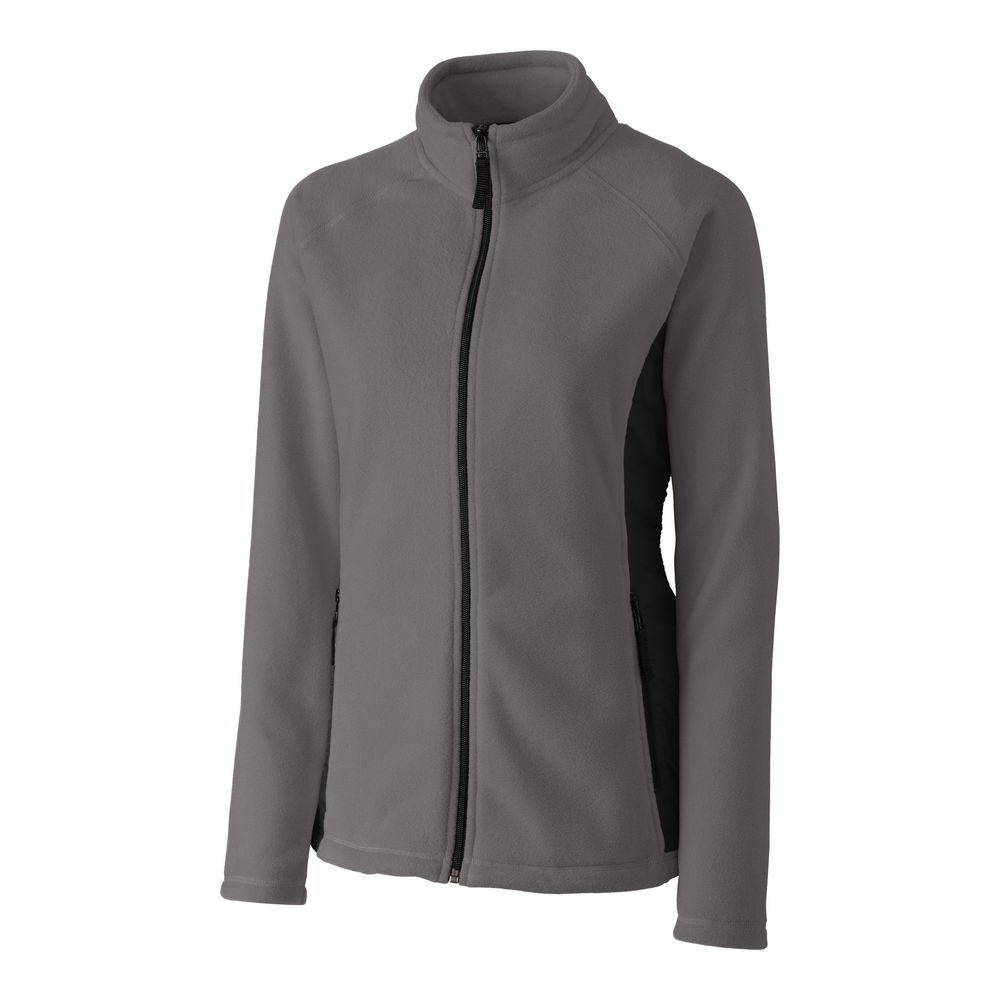 NWT Clique Charcoal Womens Summit Microfleece Hybrid Full Zip